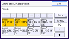ilustración de la pantalla del panel de operaciones
