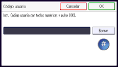 Ilustración de la pantalla panel de mandos