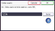 Ilustración de la pantalla panel de mandos