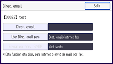 Ilustración de la pantalla panel de mandos