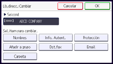 Ilustración de la pantalla panel de mandos