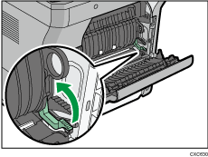 Ilustración de la parte posterior de la máquina