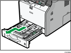 Ilustración de la parte frontal de la máquina