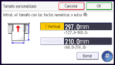 Ilustración de la pantalla panel de mandos