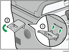 Ilustración de la parte derecha de la máquina