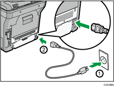Ilustración del cable de alimentación