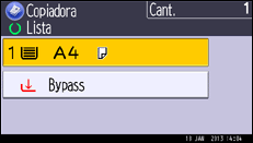 Ilustración de la pantalla panel de mandos