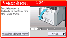 Ilustración de la pantalla panel de mandos