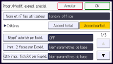 Illustration de l'écran du panneau de commande