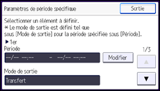Illustration de l'écran du panneau de commande