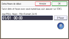 Illustration de l'écran du panneau de commande