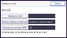Illustration de l'écran du panneau de commande