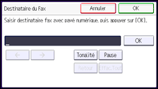 Illustration de l'écran du panneau de commande