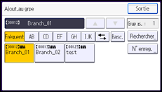 Illustration de l'écran du panneau de commande