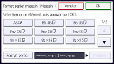 Illustration de l'écran du panneau de commande