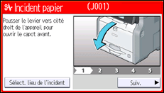Illustration de l'écran du panneau de commande