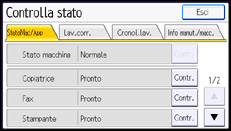 Illustrazione schermata pannello di controllo