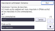 Illustrazione schermata pannello di controllo