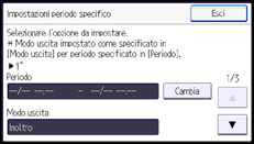 Illustrazione schermata pannello di controllo