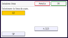Illustrazione della schermata sul pannello di controllo