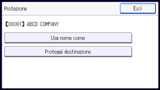 Illustrazione della schermata sul pannello di controllo