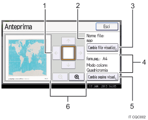 Illustrazione numerata pannello di controllo