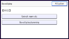 Schermafbeelding bedieningspaneel