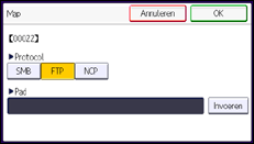 Schermafbeelding bedieningspaneel