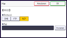Schermafbeelding bedieningspaneel