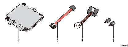 Harde-schijfstation afbeelding met referentienummers