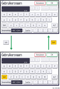 Afbeelding van weergave tekeninvoer