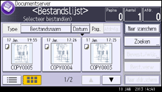 Schermafbeelding bedieningspaneel