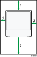 Illustration of  optimum space for locating the machine