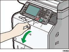 Front side of the machine illustration