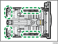 Paper feed tray illustration