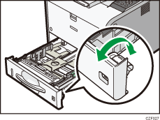 Front side of the printer illustration