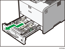 Front side of the printer illustration