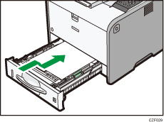 Front side of the printer illustration