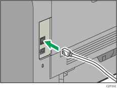 Illustration of connecting Ethernet cable