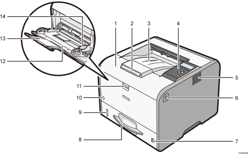 Main unit illustration numbered callout illustration