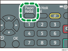 Pause Redial key illustration