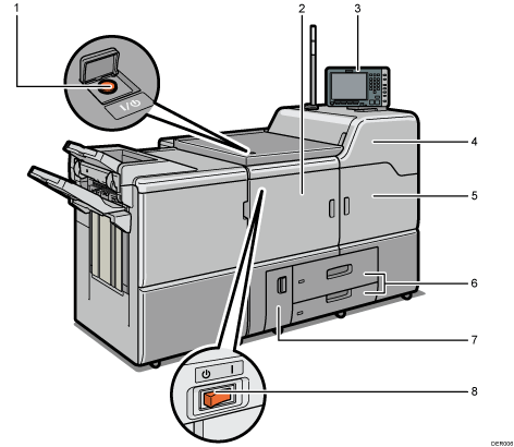 Main unit illustration numbered callout illustration