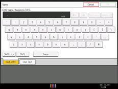 Operation panel screen illustration