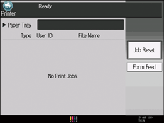 Operation panel screen illustration