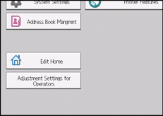 Operation panel screen illustration