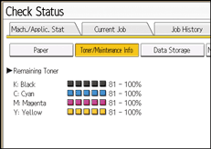Operation panel screen illustration