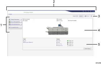Web browser screen illustration numbered callout illustration