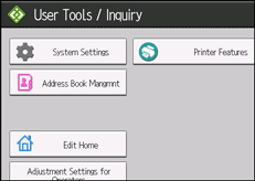 Operation panel screen illustration