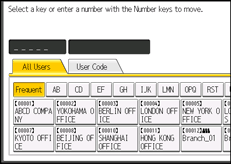 Operation panel screen illustration