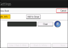Operation panel screen illustration